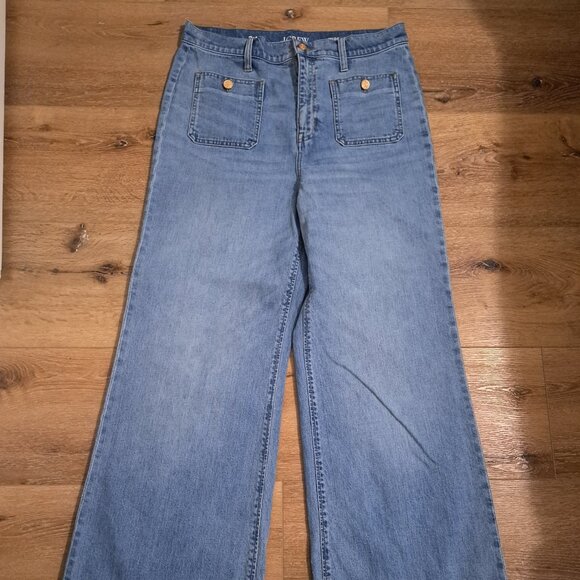 S/S2024 31Tall J. Crew Sailor Denim Trouser in Blue River Wash 31/12 Tall - Picture 2 of 9